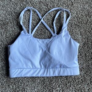 SHEIN Classic White Criss Cross Back Sports Bra Small